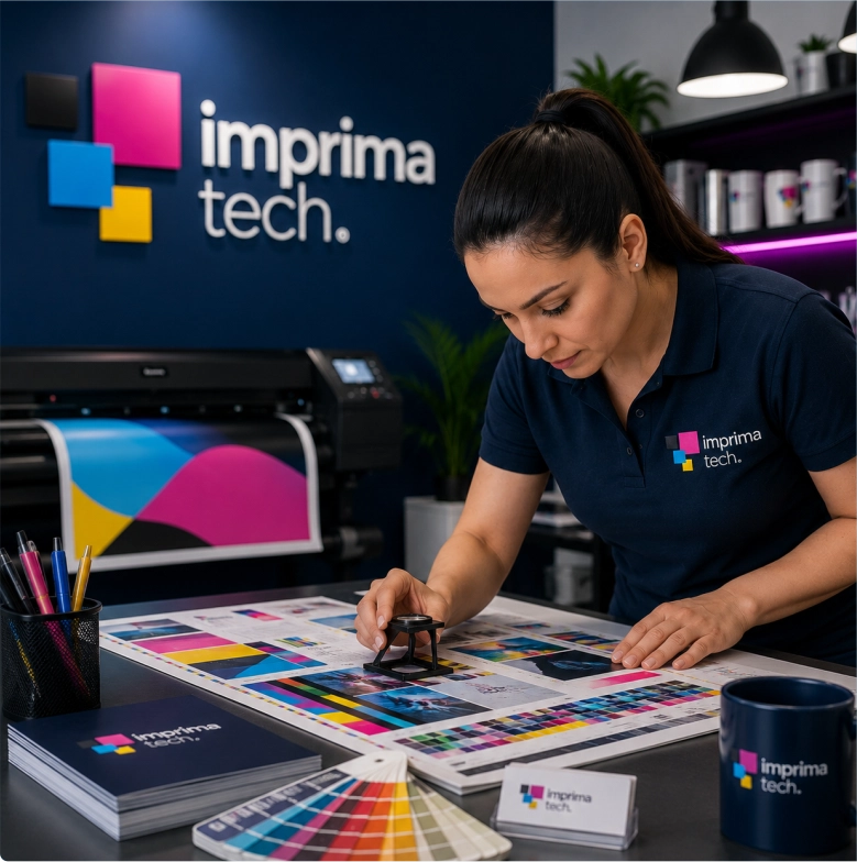 Impressão digital, lonas, banners e brindes produzidos pela Imprimatech